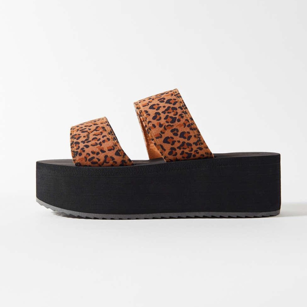 Urban Outfitters Cheetah Platform Sandals, Size 7